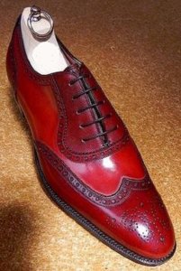 Handmade Men burgundy color formal wingtip shoes, Men formal dress shoes
