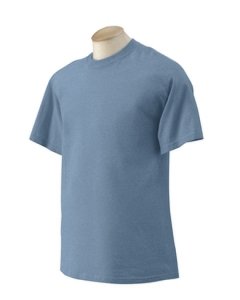 Heather Indigo Blue XL Gildan G2000 Ultra Cotton T-shirt S / s  G200 Z7 Azul