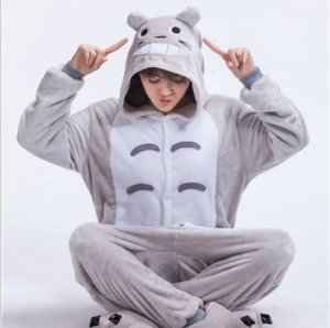 Hot Unisex Adult Totoro rober Kigurumi Anime Cosplay Costume Dress Sleepwear