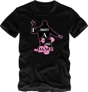 I Need A Once Dance Drake silhouette black pink T-shirt