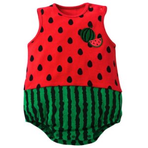 Infant Baby Suit  Cartoon Pattern Romper Jumpsuit Toddler Apparel Watermelon