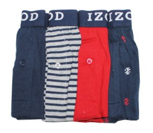IZOD Mens Cotton Knit Boxers 4-pack