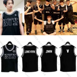 Kpop BTS Basketball Singlet WINGS T-Shirt Bangtan Boys Sleeveless Tshirt VEST