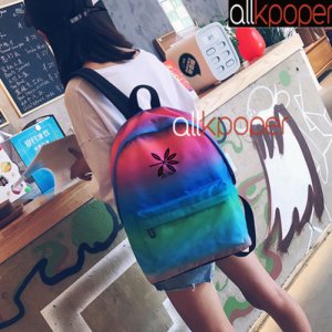 KPOP BTS Gradient Backpack Bag Shoulder Bookbag Student Back to School Unisex