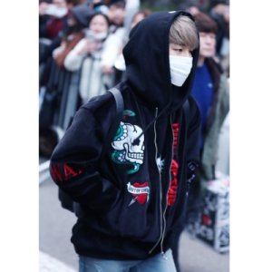 KPOP BTS JIMIN Velvet Embroidery Padded Coat Bangtan Boys Varsity Outwear Jacket