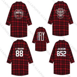 KPOP BTS Shirt Bangtan Boys Vixx GOT7 Bigbang G-Dragon Three-Quarter Sleeve Coat