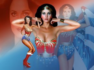 Lynda Carter Wonder Woman Collage CM Vintage 8X10 Color TV Memorabilia Photo