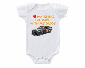 Martin Truex Jr Furniture Row Nascar Watching With Daddy Baby Onesie or T Shirt