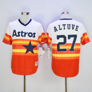 Men's Houston Astros #27 Jose Altuve rainbow baseball jersey stitched