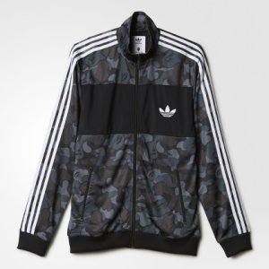 New Adidas Originals X Bape Firebird camouflage Zip Jacket Black Camo Men BK4570