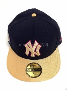 New Era 59Fifty MLB New York Yankees Navy/Gold Baseball Wool Fitted Cap Hat