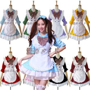 NEW & HOT  Anime Cosplay Maid Costume Lolita French Maid Babydoll Dress Uniform