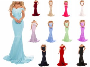 New Long Satin Lace Bridesmaid Prom Dress Wedding Evening Formal Party Ball Gown