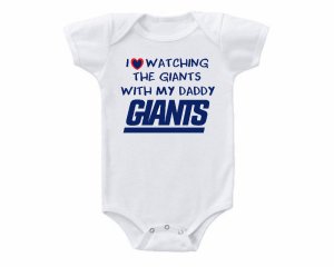New York Giants I Love Watching With Daddy Baby Onesie or Tee
