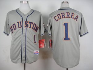 Number 1 Carlos Correa Jerseys Astros grey t shirts