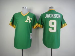 Number 9 Reggie Jackson Jerseys Oakland Athletics green t shirts