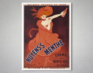 Nuyens's Menthe Vintage Food&Drink Poster - Poster Paper, Sticker or Canvas Prin