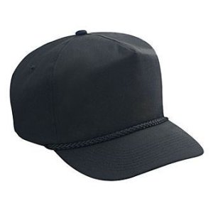 OTTO Cotton Blend Twill Five Panel Pro Style Baseball Cap (Color-Black)