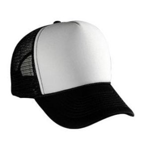 OTTO Polyester Foam Front Five Panel Pro Style Mesh Back Trucker Hat (Color-Blk/