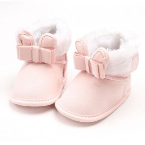 Pink Baby Girls Boots Suede Winter Warm Boots K200