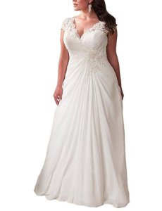 Plus size Wedding Dress Open Back 2017,Ivory Wedding Gown,Bridal Dress Cheap