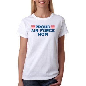 Proud US Air Force Mom Women's White T-shirt NEW Sizes S-2XL