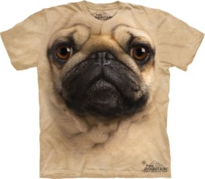 Pug Dog Face The Mountain Adult and Child Size T-Shirt