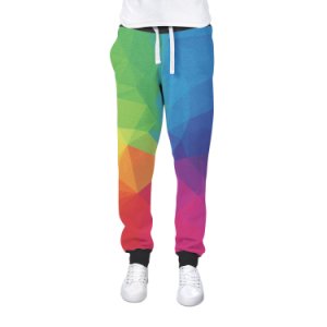 Rainbow Geometric Shapes Womens Jogging Pants