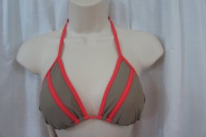Red Carter Bikini Top Sz XS Tan Slide Triangle Swimwear Bikini Swim String Top
