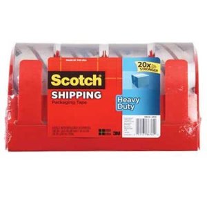 Scotch 3850 Heavy-Duty Packaging Tape, 1.88 inch x 54.6yds, Clear, 4/Pack