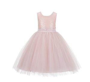 Sequins Bodice Ruffle Tulle Flower Girl Dress Bridesmaid Pageant Easter J122