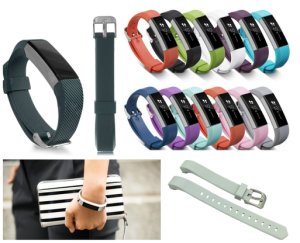 Silicone Replacement Wristbands for Fitbit Alta with Metal Buckles Clasps 10 Set