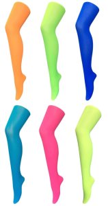 Sock Snob - Womens 40 Denier Opaque Bright Colorful Neon Tights 4-10 US