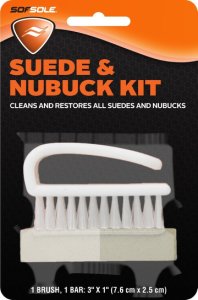 Sof Sole Suede & Nubuck Cleaner Restorer Kit - Nylon Brush & Combo Gum