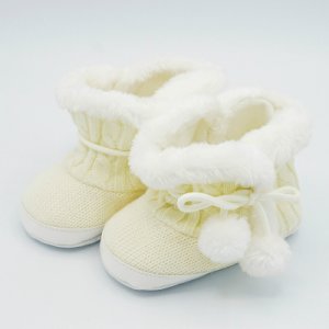 Soft Baby Boots Winter Baby Toddler Shoes Beige Color Newborn Boots G157
