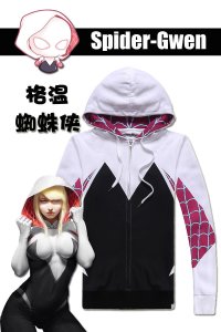 Spider Gwen Cosplay costume jacket Outfit clothing coat Hoodies Sweatshirt S-5XL