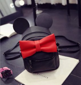 Spring new female bag pu leather women bag Korean version of Mickey ears sweet h