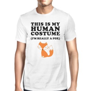 This Is My Human Costume Fox Mens White Shirt