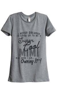 Thread Tank Super Cool Mimi Women's Relaxed T-Shirt Tee Heather Grey