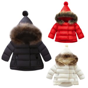 Toddler Kids Baby Girls Coat Jacket Winter Warm Fur Hooded Outwear Snowsuits New