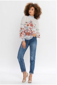 Tory High Neck Floral Top