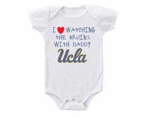 Gerber - Ucla brunins love watching with daddy baby onesie or t-shirt