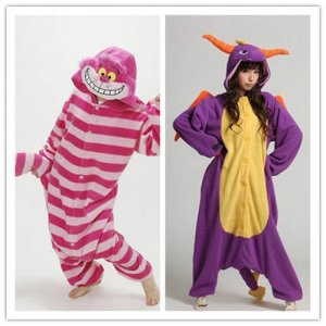 Unisex Adult Cheshire Cat Spyro Dragon Cosplay Costum Anime Jumpsuit Sleepwear