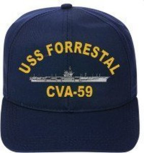 USS FORRESTAL CVA-59 EMBROIDERED SHIP CAP