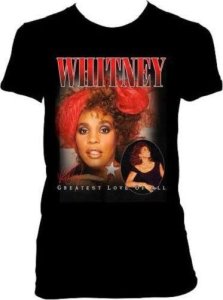 Whitney Houston Greatest Love Of All Homage Music Juniors T Tee Shirt 32011029