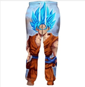 Women Men Full Length Hip hop Trousers Pants Super Saiyan God Goku Joggers Drago