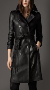Women's Luxury Black Soft Leather Trench Coat Genuine Lambskin Custom Fit Sale
