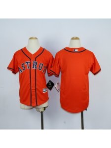 Youth/Kids Houston Astros Jersey Blank Orange Coolbase Stitched