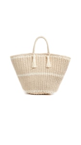 Hat Attack Large Soft Wicker Weave Tote