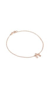 Jennifer Meyer Jewelry 18k Gold Diamond Wishbone Bracelet